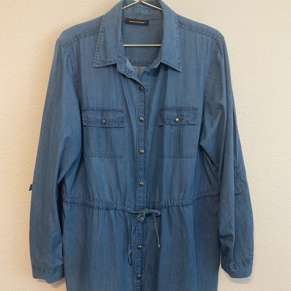 Ashley Stewart Jackets & Blazers - Ashley Stewart Denim Jacket Button Down Lightweight   1X